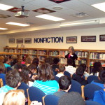 I enjoyed telling to all six classes of 7th grade students. They were great audiences.