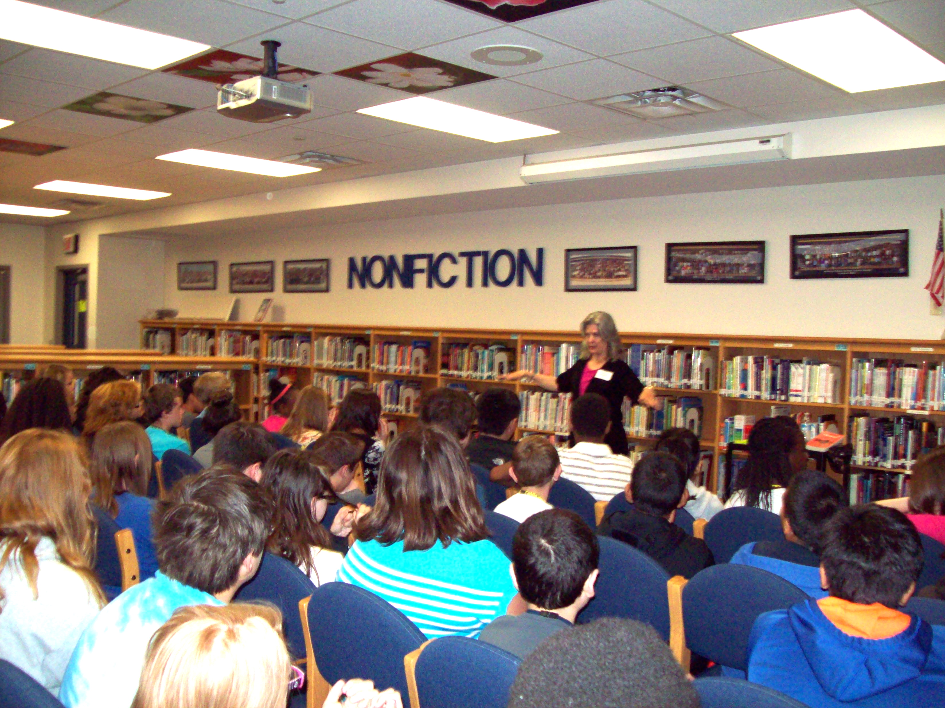 I enjoyed telling to all six classes of 7th grade students. They were great audiences.